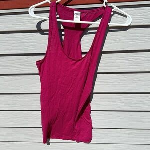 PINK Racerback Purple Tank Size Large